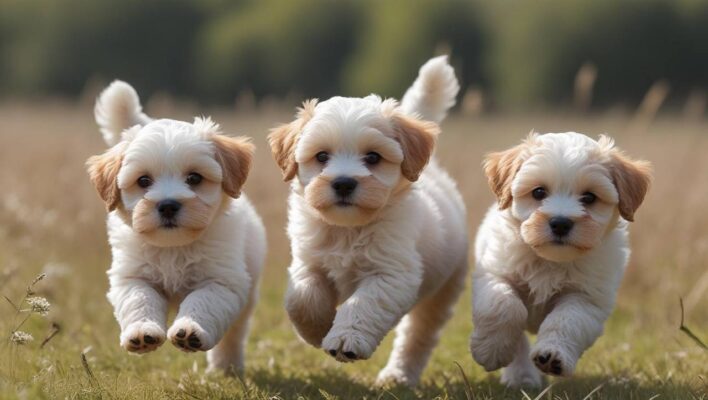 Cream Maltipoo puppy for sale in 2025 with hypoallergenic coat