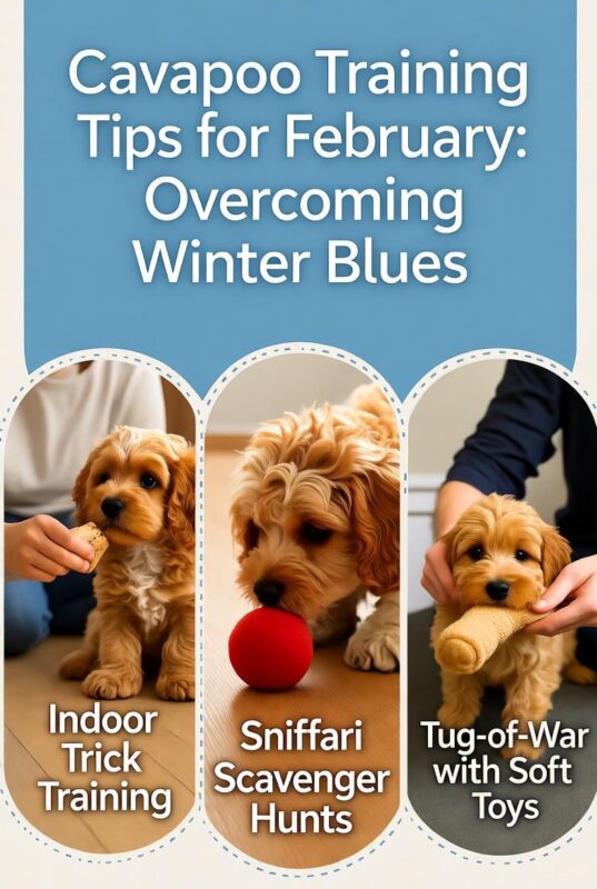 Cavapoo using puzzle toy for mental stimulation